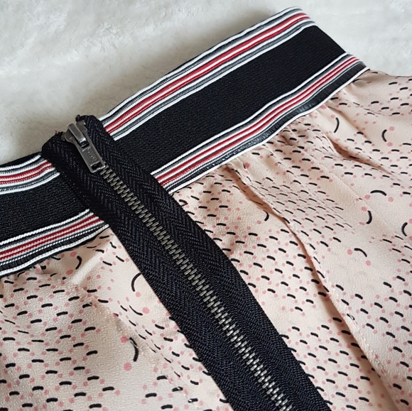 BCBGeneration Zip Front Peach Tiered Skirt - Picture 3 of 5